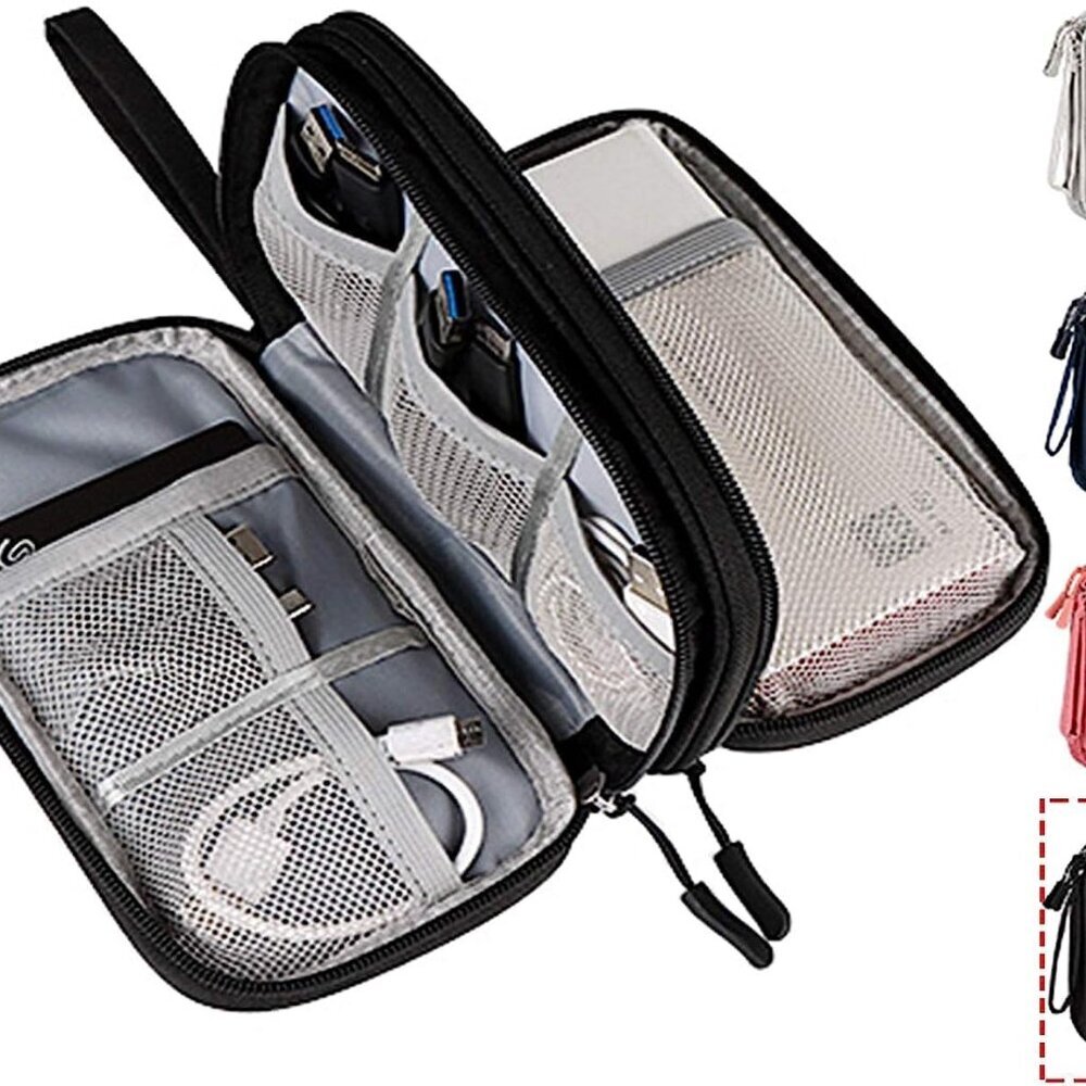 Electronics Accessories Organizer Pouch Bag, Travel Universal Organizer for Cabl